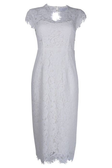 LACE SHIFT DRESS MIDI SNOW WHITE 1