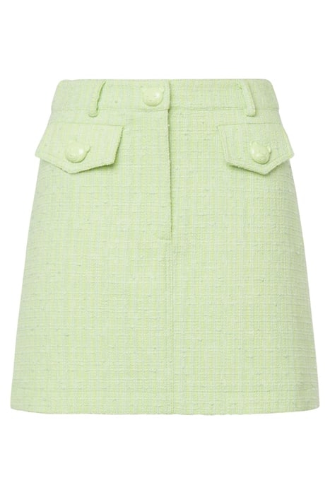 TEDDY BUTTONS TWEED MINISKIRT GREEN 3