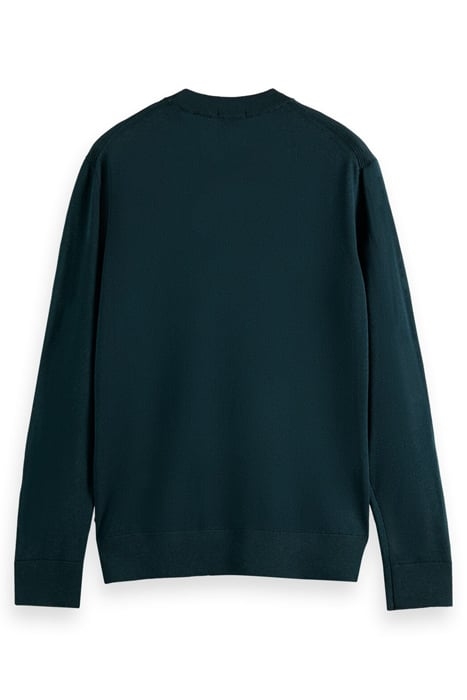ESSENTIALS - MERINO WOOL LOGO CREWNECK PULLOVER SPACE GREEN 2