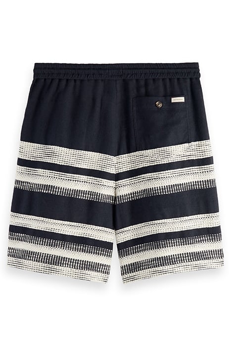 STRUCTURED STRIPED LINEN-BLEND BERMUDA SHORT COMBO A 8