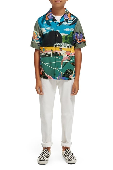 TENNIS PLACEMENT PRINT SHORT-SLEEVED TENCEL SHIRT TENNIS PRI 4