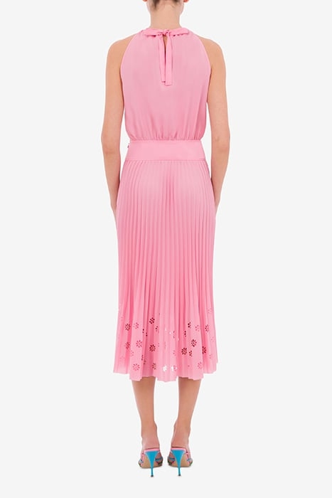 AJOUR CRÊPE DE CHINE DRESS PINK 2