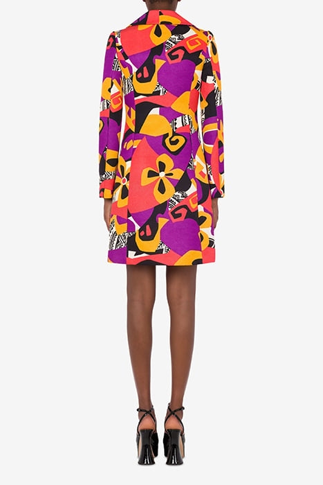 GEOMETRIC PRINT OTTOMAN COAT MULTICOLOR 2