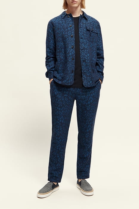 JACQUARD LINEN-BLEND WORKER JACKET COMBO A 3