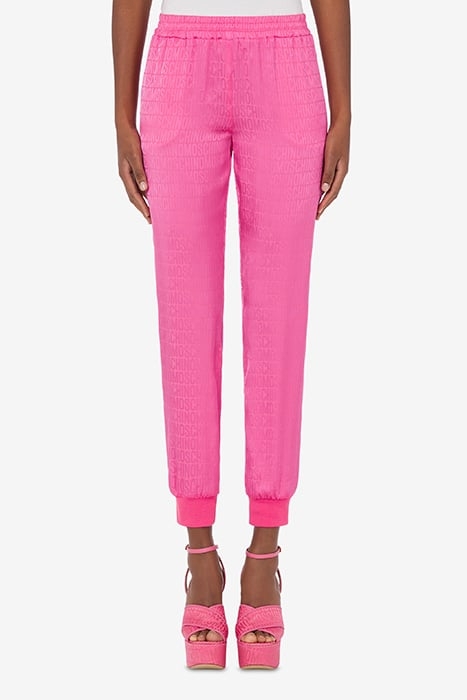 JOGGING IN TWILL ALLOVER LOGO FUCSIA 1