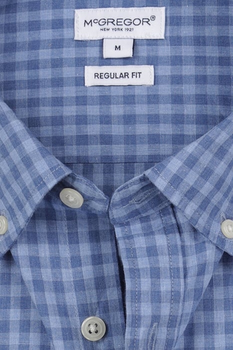 SMALL TONAL CHECK SHIRT MEDIUM BLUE 4