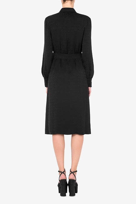 SHIRT DRESS IN ALLOVER LOGO TWILL BLACK 2