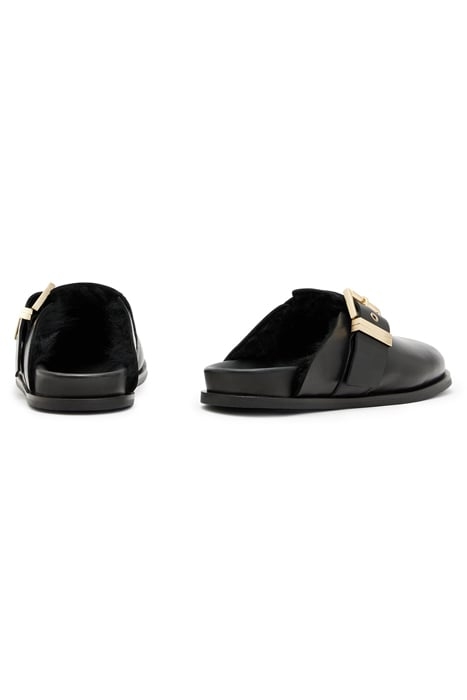 VENUS SHEARLING MULE BLACK 5