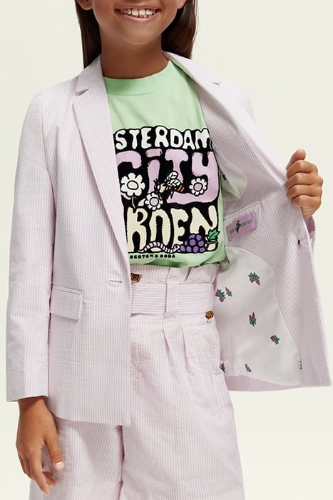 STRIPED SINGLE-BREASTED SEERSUCKER BLAZER ORCHID SEERSUCKER 5