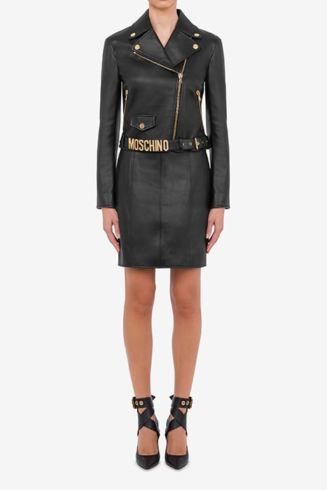 BIKER IN NAPPA LETTERING LOGO BLACK 1