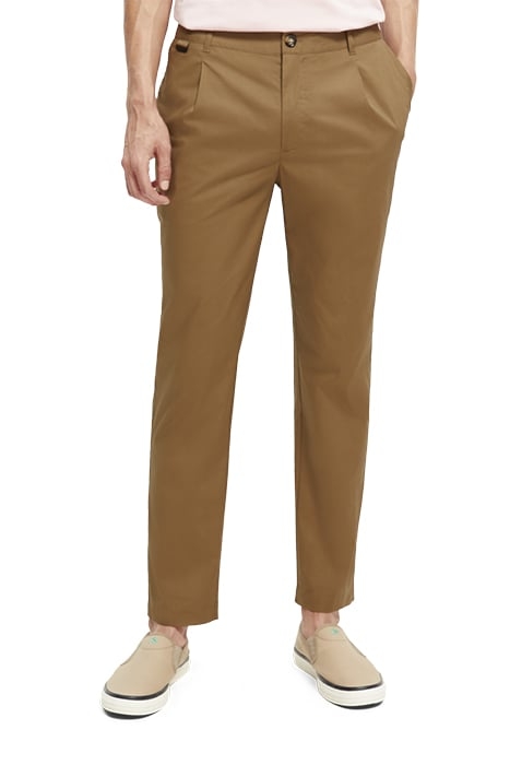 BLAKE - REGULAR SLIM-FIT PLEATED LIGHTWEIGHT POPLIN CHINO KH 3