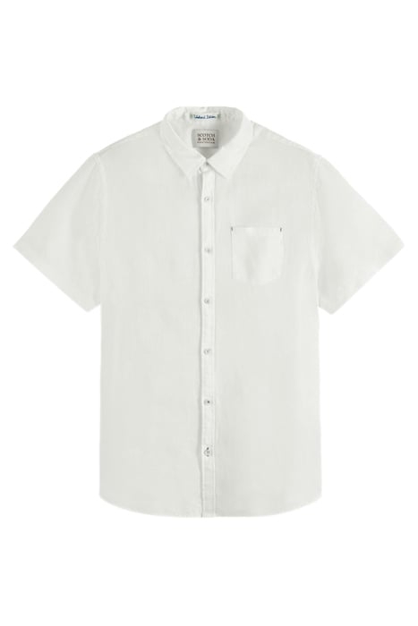 SHORT SLEEVE LINEN SHIRT WHITE 1
