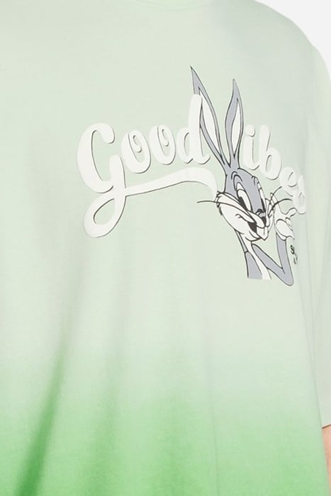 BUGS BUNNY - DIP-DYE SHORT SLEEVED PRINTED T-SHIRT LIME 5