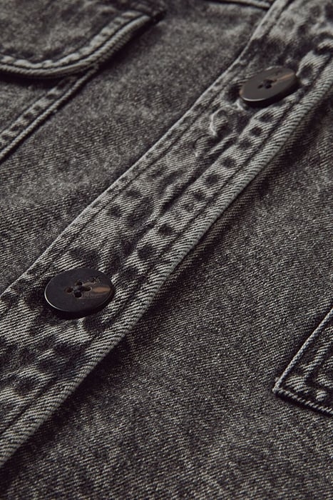BLACK WASHED DENIM OVER SHIRT WASHED BLACK 3