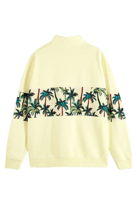 GARMENT DYE FELPA / POPLIN SWEATSHIRT BANANA 2