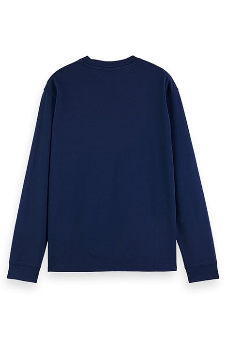 LONG-SLEEVED T-SHIRT IN ORGANIC COTTON AMERICANA BLUE 2