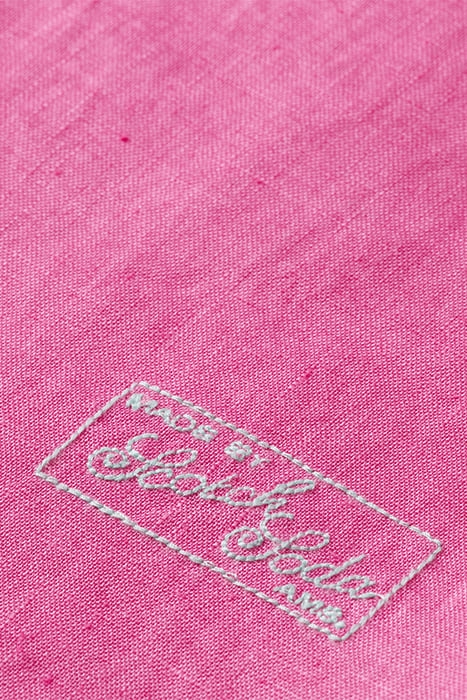 LINEN SHIRT WITH SLEEVE ROLL-UP CERISE 5