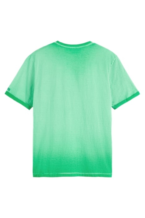 COLD DYE TEE WITH CHEST ARTWORK AMAZON GREEN 7