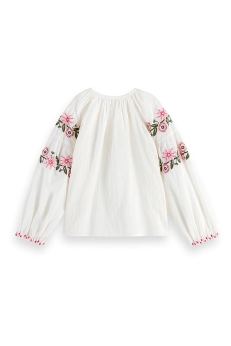 LONG-SLEEVED FLOWER EMBROIDERY TOP VANILLA ICE 2