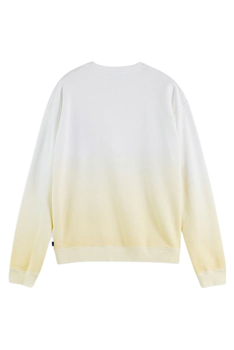 FLOWER ARTWORK LOOSE-FIT FELPA SWEATSHIRT WHITE 2