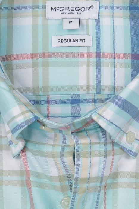 OXFORD CHECK SHIRT AQUA 5