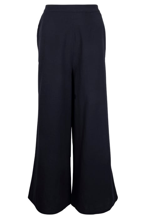 WIDE LEG LINEN TROUSER BLACK 1