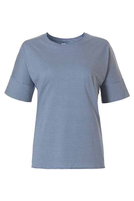NW TOP TSHIRT LS CLAIRE YARN DYE STRIPE BLUE STRIPED 1