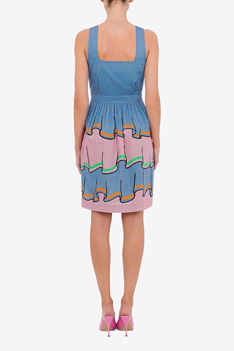 TROMPE-L'ŒIL POLKA DOT MIDI DRESS MULTICOLOR 2