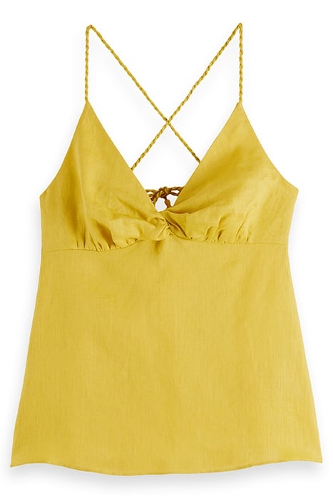 LINEN TANK TOP WITH TIE DETAIL PINEAPPLE 1