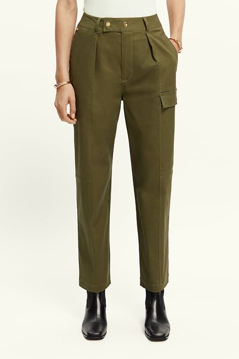 COTTON UTILITY TROUSERS ARMY GREEN 2
