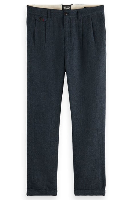 TWILT - WOOL BLEND PLEATED WORKED-OUT CHINO STEEL MELANGE 1