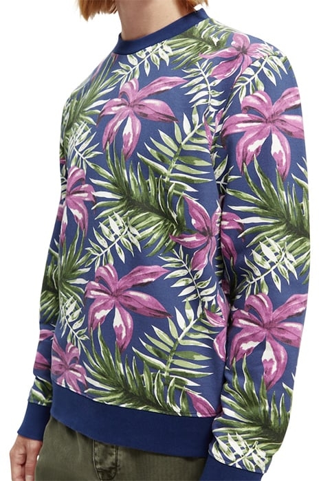 PRINTED CREWNECK FELPA SWEATSHIRT IN ORGANIC COTTON COMBO E 5