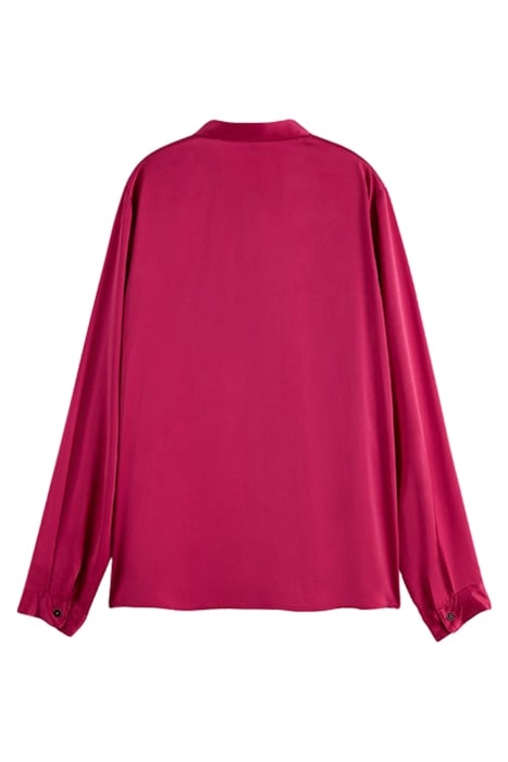 THE JO - EMBROIDERED REGULAR FIT SHIRT IN SILK CHERRY PIE 2