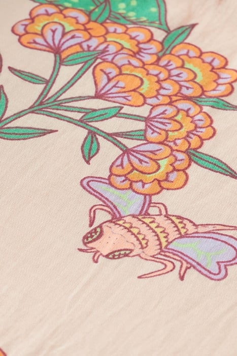 ALL-OVER PRINTED SMOCK DETAIL DRESS FLOWER GARDEN 3