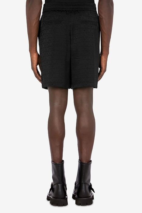 BERMUDA SHORTS IN ALLOVER LOGO JACQUARD TWILL BLACK 2
