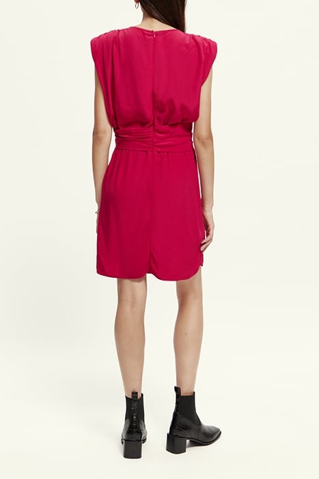 SHORT DRESS WITH KNOTTED BELT CHERRY PIE 4
