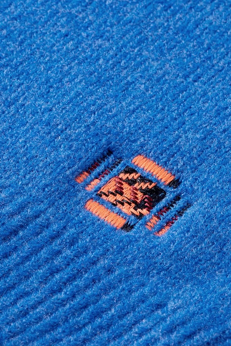 REGULAR FIT SOFTY-KNIT MELANGE PULL RHYTHM BLUE 3