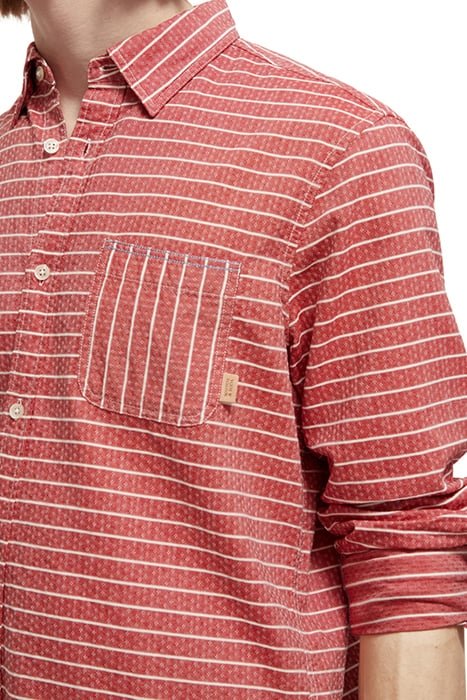 YARN DYED STRIPE SHIRT AMP RED STRIPE 7