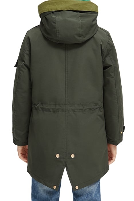 WATER REPELLENT TEDDY LINED RECYCLED POLYESTER HOODED PARKA 2