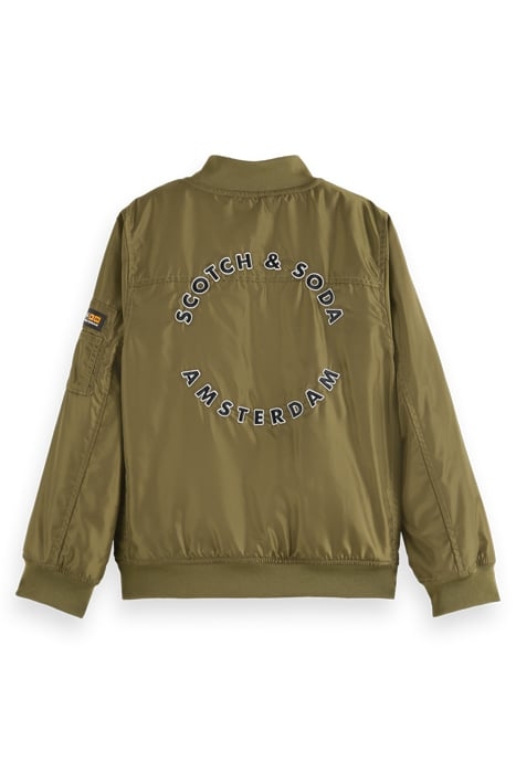 BOMBER LOGO EMBROIDERY JACKET WITH REPREVE® FILLING KHAKI 2