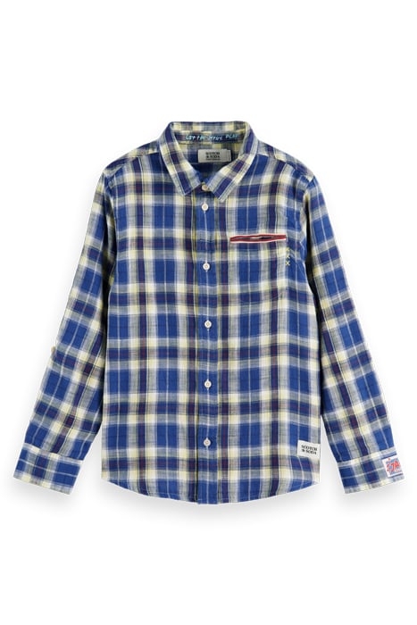 YARN-DYED CHECK BONDED SHIRT BLUE CHECK 6