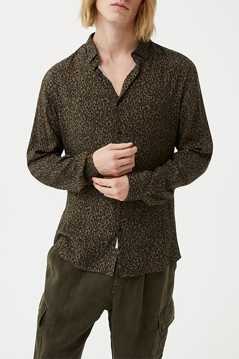 LIGHT KHAKI CAMOFLOWER PRINT REGULAR SHIRT 2