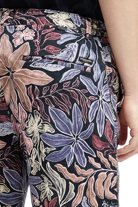 FAVE - PRINTED WASHED TWILL SHORTS NOCTURNAL FLORAL MULTI 7