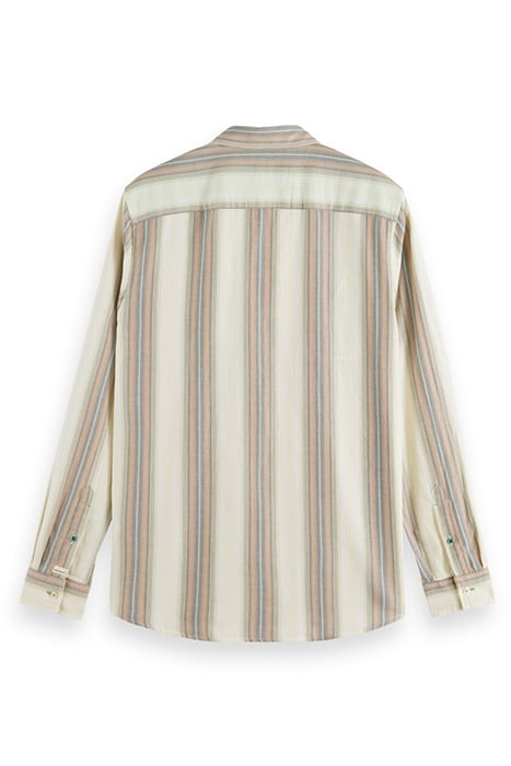 LIGHTWEIGHT HERRINGBONE SHADOW CHECK-STRIPE CAMEL STRIPE 5