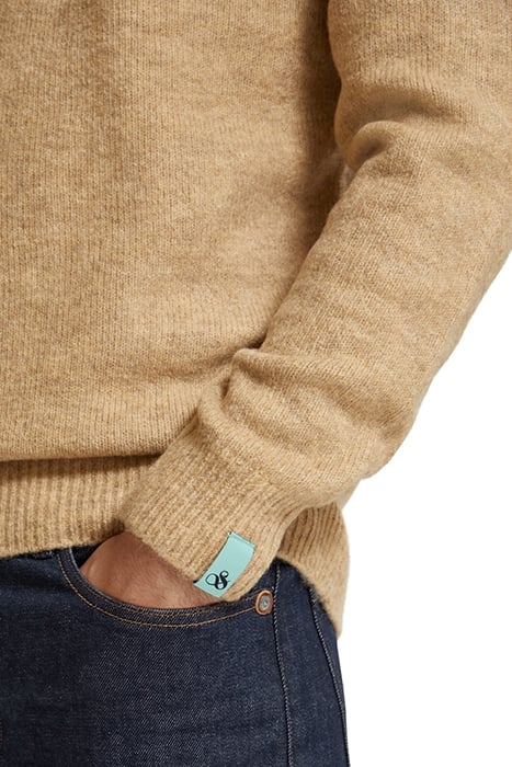 REGULAR FIT SOFTY-KNIT MELANGE PULL CAMEL 5