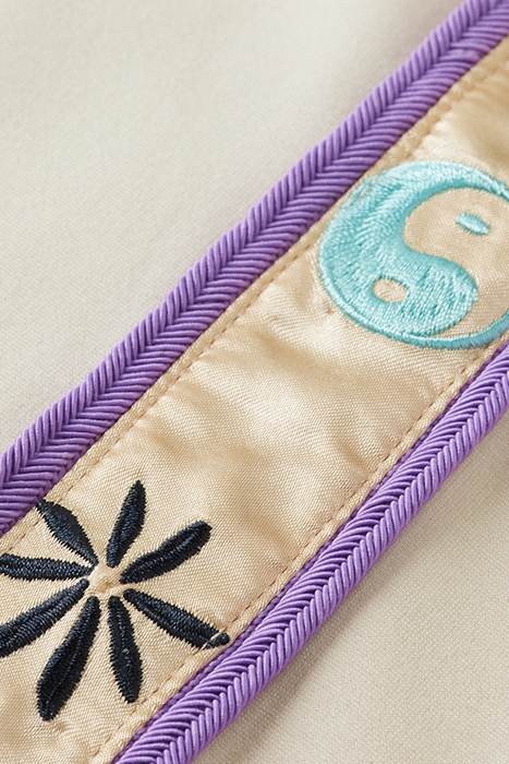 HALF-ZIP TAPE DETAIL SWEATSHIRT OFF WHITE 7