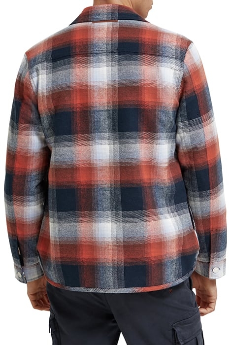 TEDDY LINED CHECKED OVERSHIRT BLUE RED CHECK 2