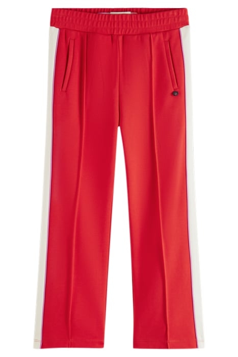 WIDE LEG CONTRAST PANEL SWEATPANTS RED GLOW 4