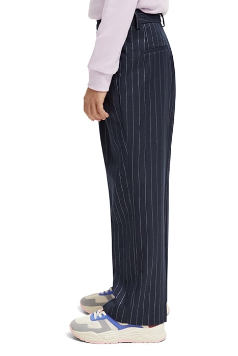 PLEATED PINSTRIPE BOYFRIEND PANTS NIGHT PINSTRIPE 6
