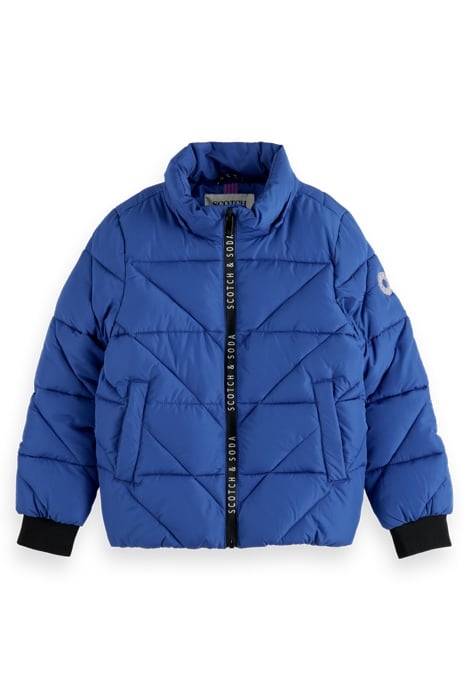 WATER REPELLENT HOODED RECYCLED POLYESTER JACKET COBALT 6